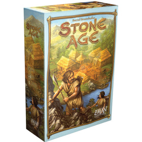 Asmodee Stone Age board game setup, ideal for a family game night.