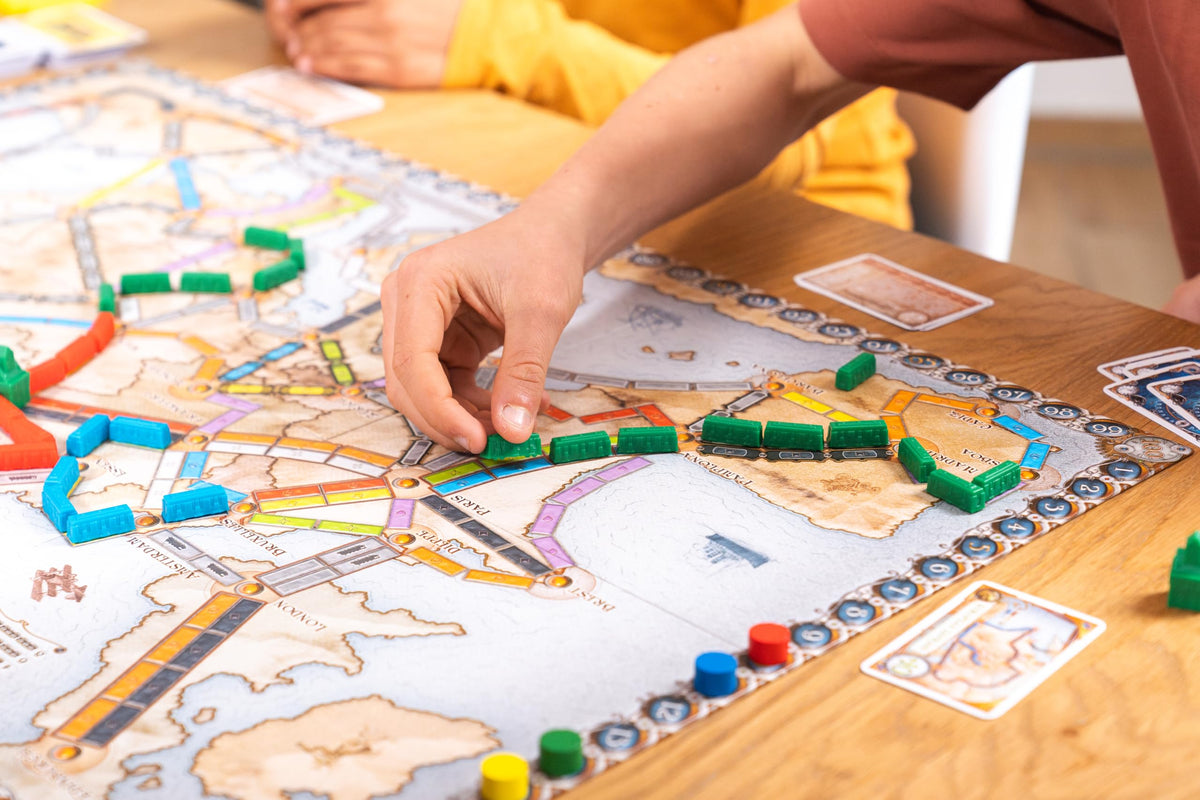 Asmodee Ticket to Ride Europe illustrated board enhances immersion
