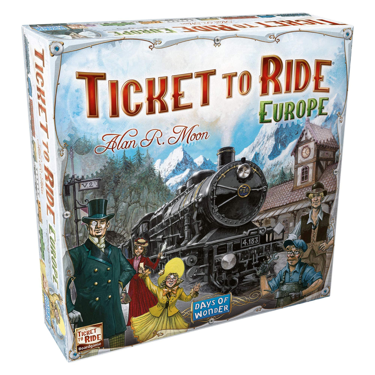 Asmodee Ticket to Ride Europe map board highlights historic cities for family strategy nights