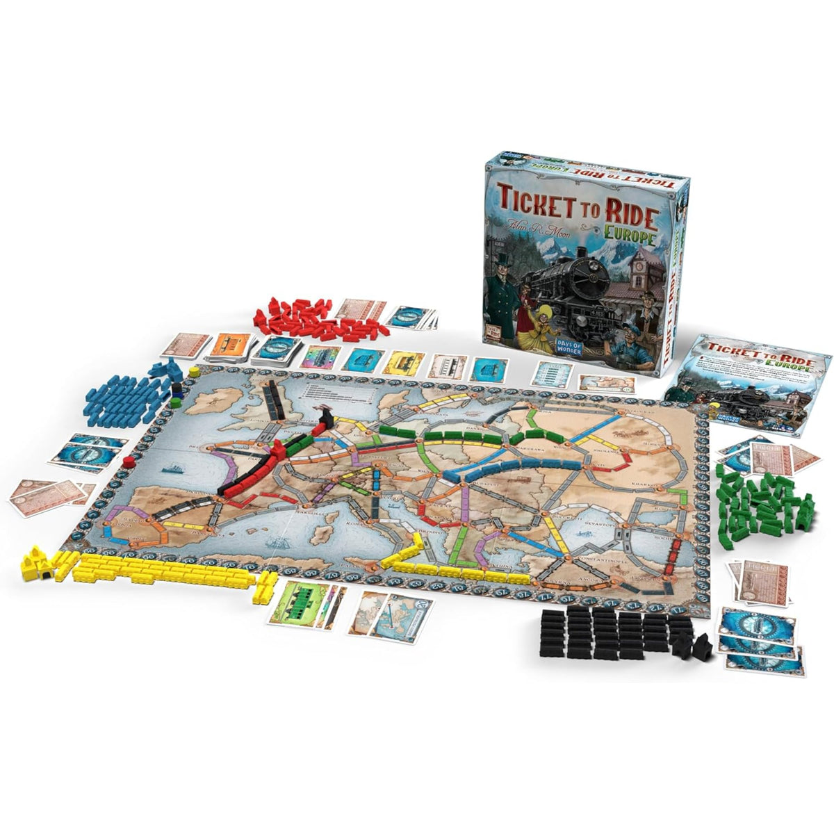 Asmodee Ticket to Ride Europe train cards enable quick planning and diverse routes