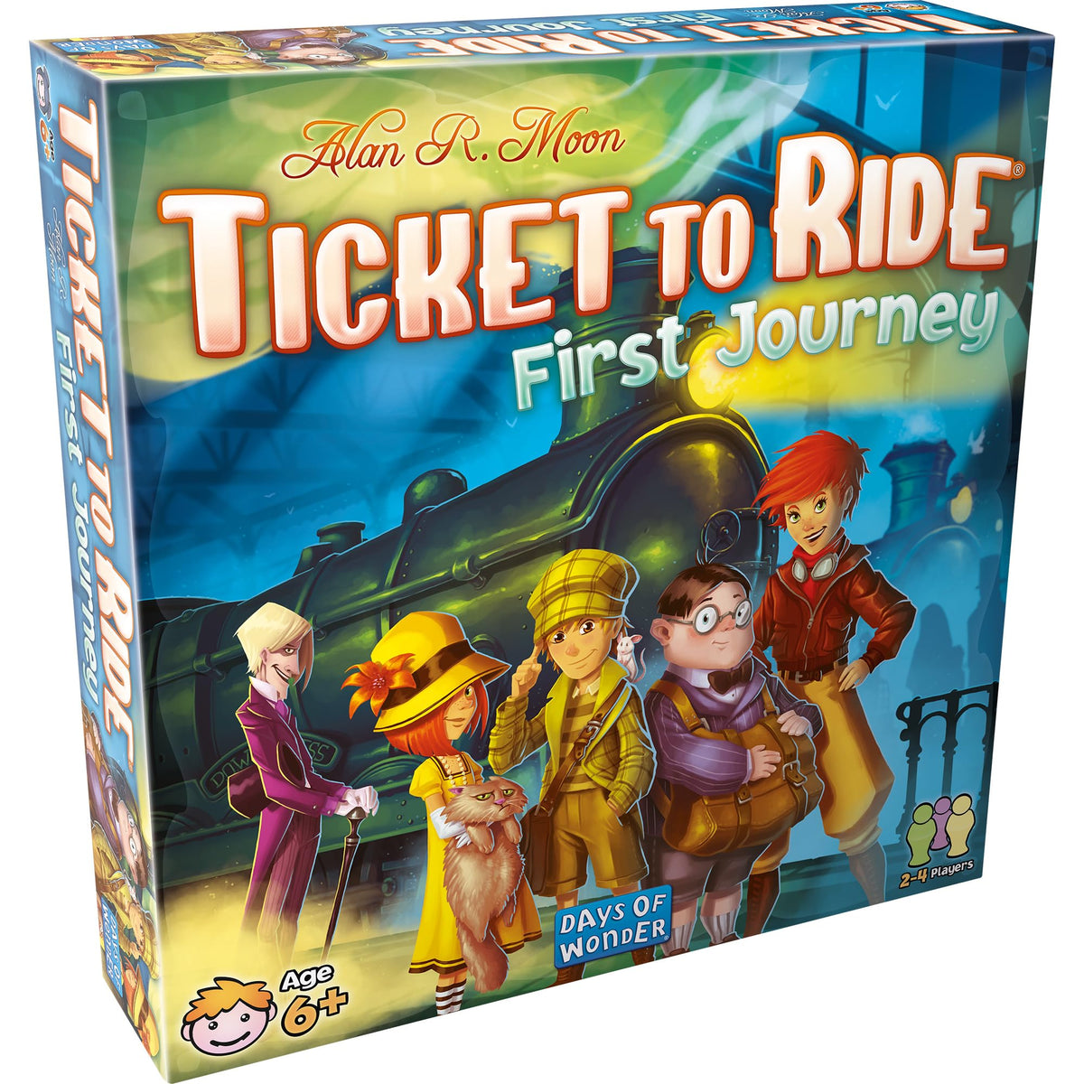 Asmodee Ticket to Ride First Journey cover image showing quick family-friendly setup