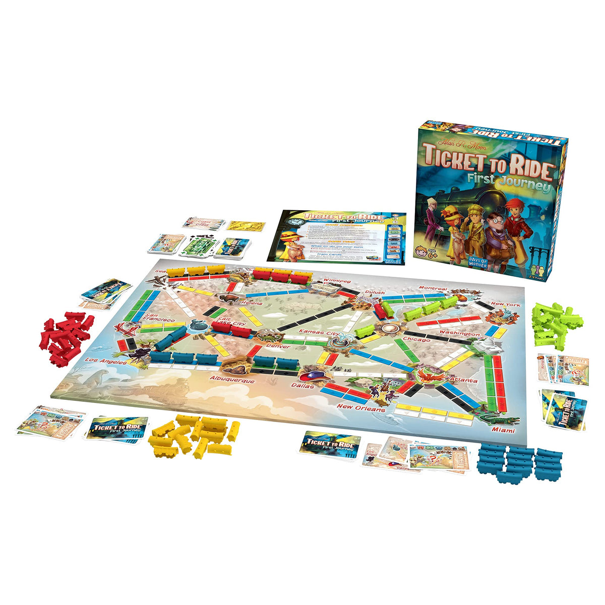 Asmodee Ticket to Ride First Journey map image with beginner-friendly route network