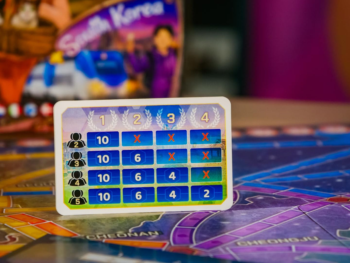 Asmodee Ticket to Ride Iberia + South Korea expansion map components aid family-friendly sessions