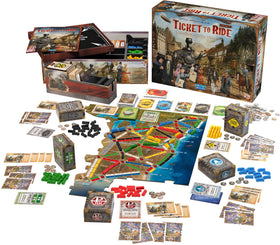 Asmodee Ticket to Ride Legacy board layout highlighting routes and city connections