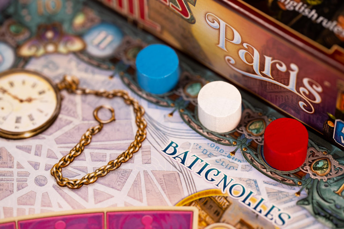 Asmodee Ticket to Ride Paris destination tickets guiding players to iconic sites