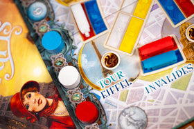 Asmodee Ticket to Ride Paris player pieces illustrating the bus network visually