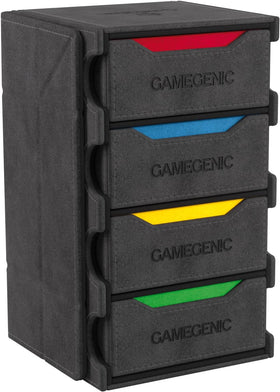 Asmodee Tokens' Lair with four color drawers for quick access to game components