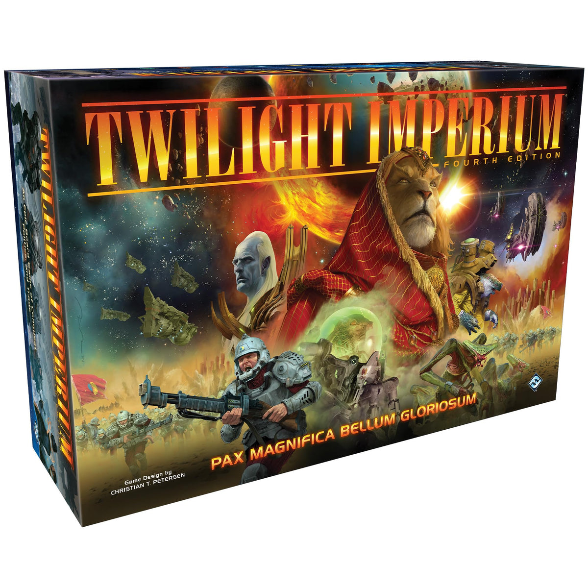 Asmodee Twilight Imperium 4e game box cover with epic galactic conquest appeal