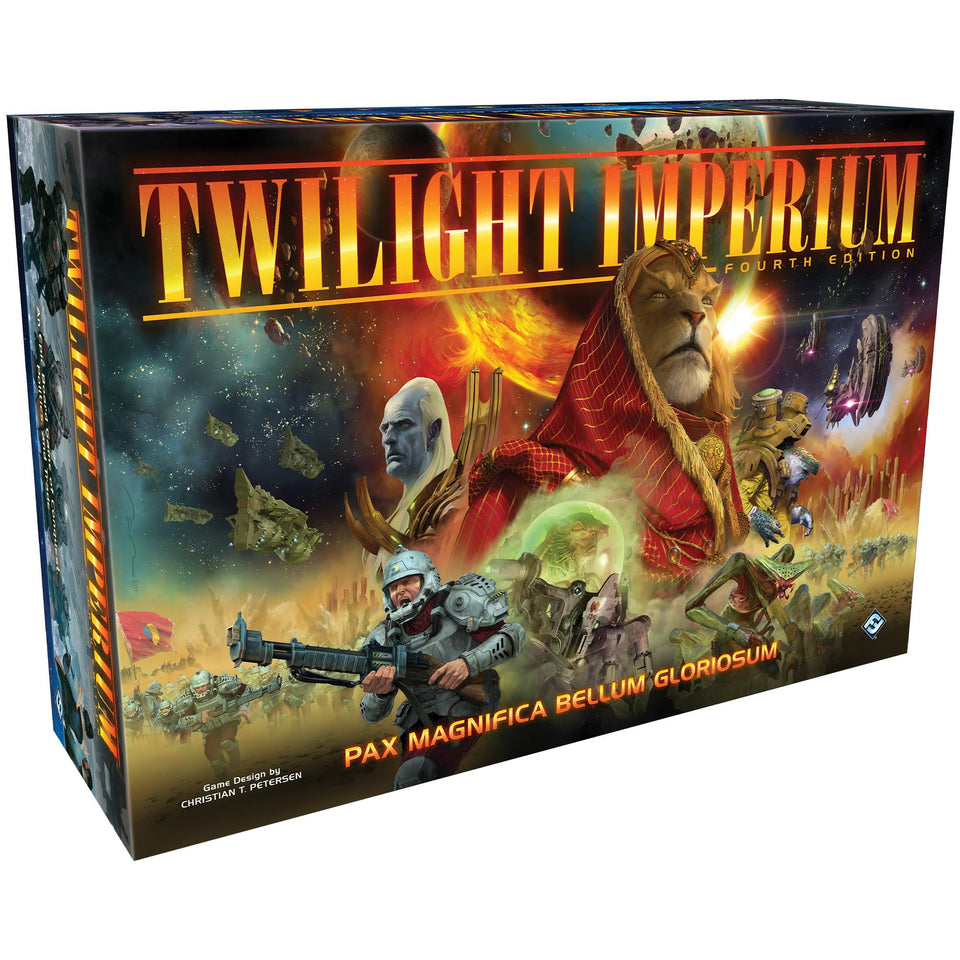 Asmodee Twilight Imperium 4e game box cover with epic galactic conquest appeal