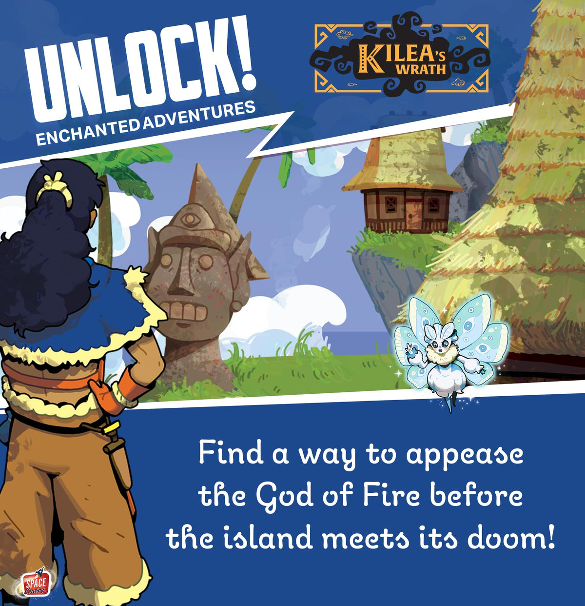 Asmodee Unlock! Enchanted Adventures play area ready for cozy game night.