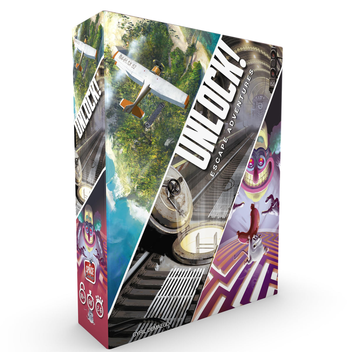 Asmodee Unlock! Escape Adventures box front for family game night and cooperative challenges.