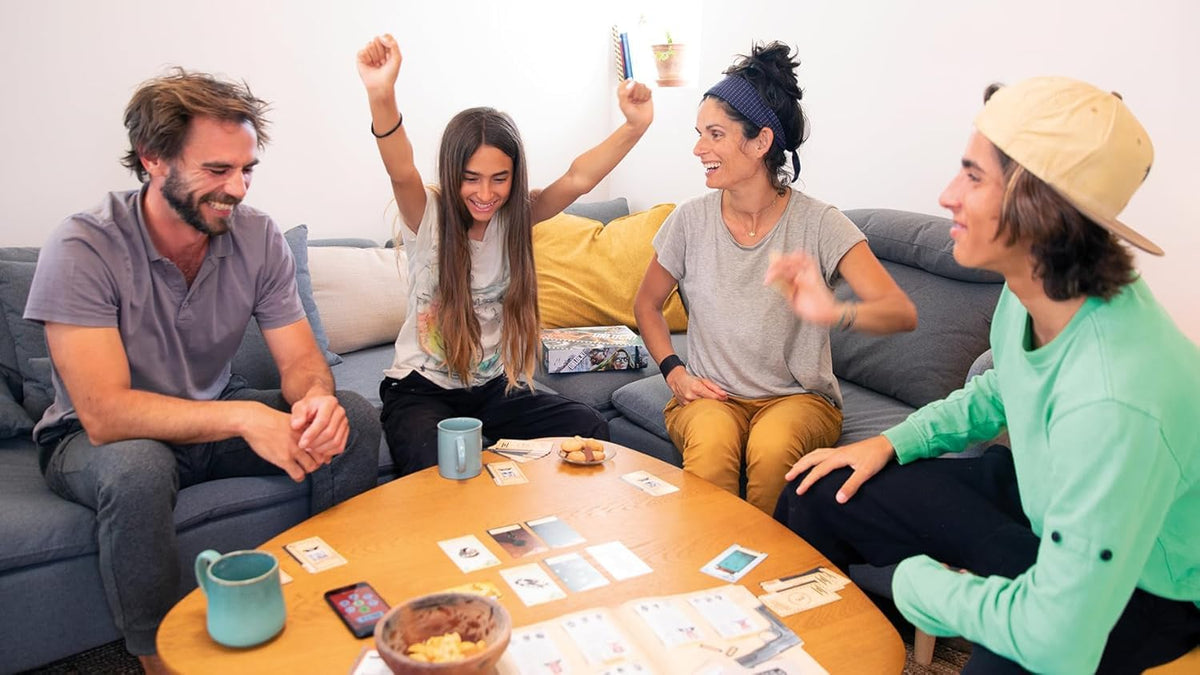 Asmodee UNLOCK! Family game night imagery highlights accessible, social fun.
