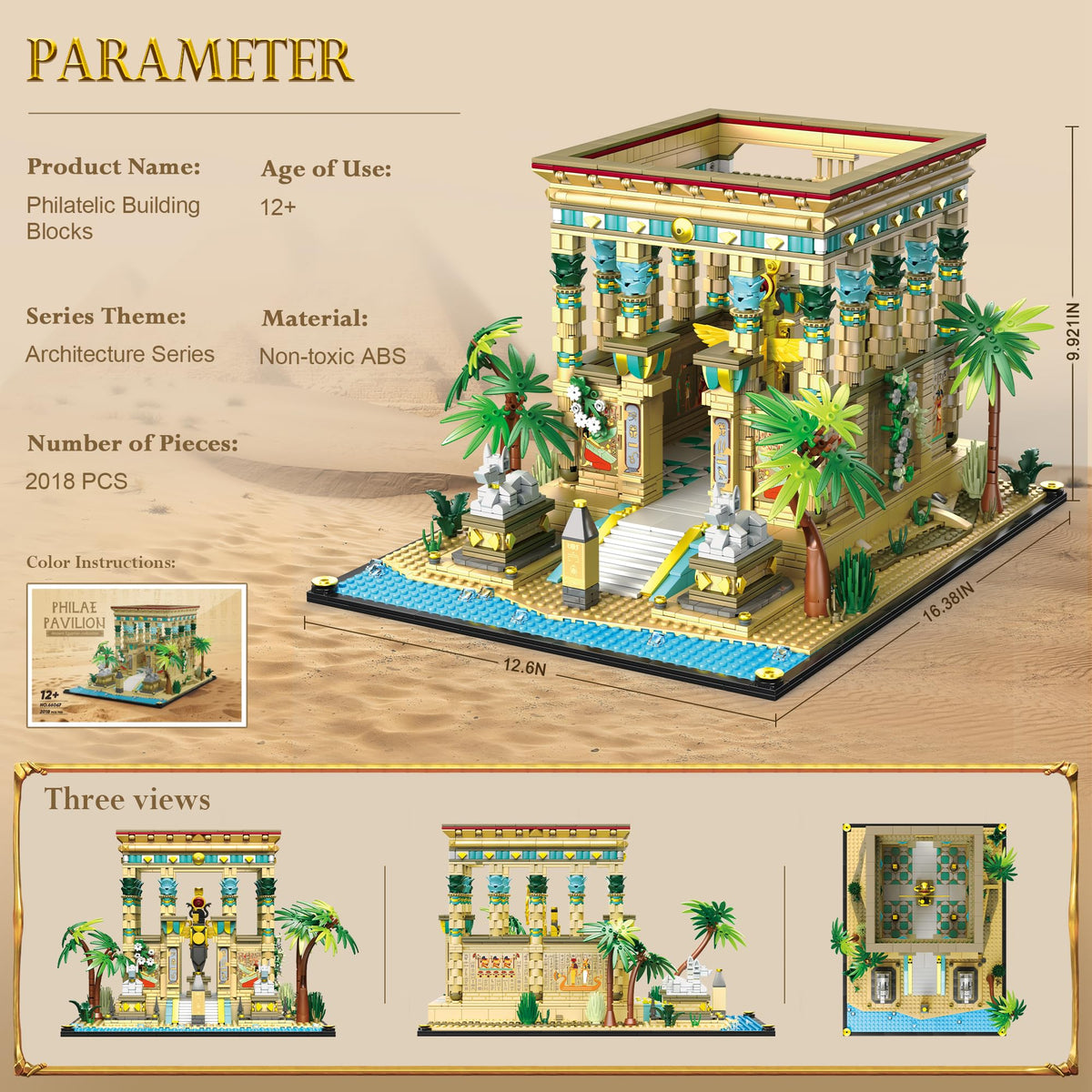 AsmrCap Philaedin Temple central gate highlights architectural charm on a shelf