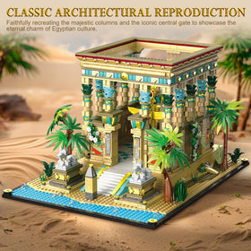 AsmrCap Philaedin Temple hieroglyph walls with intricate reliefs for educational display