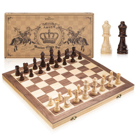 ASNEY magnetic chess set magnets closeup demonstrates strong hold for travel play