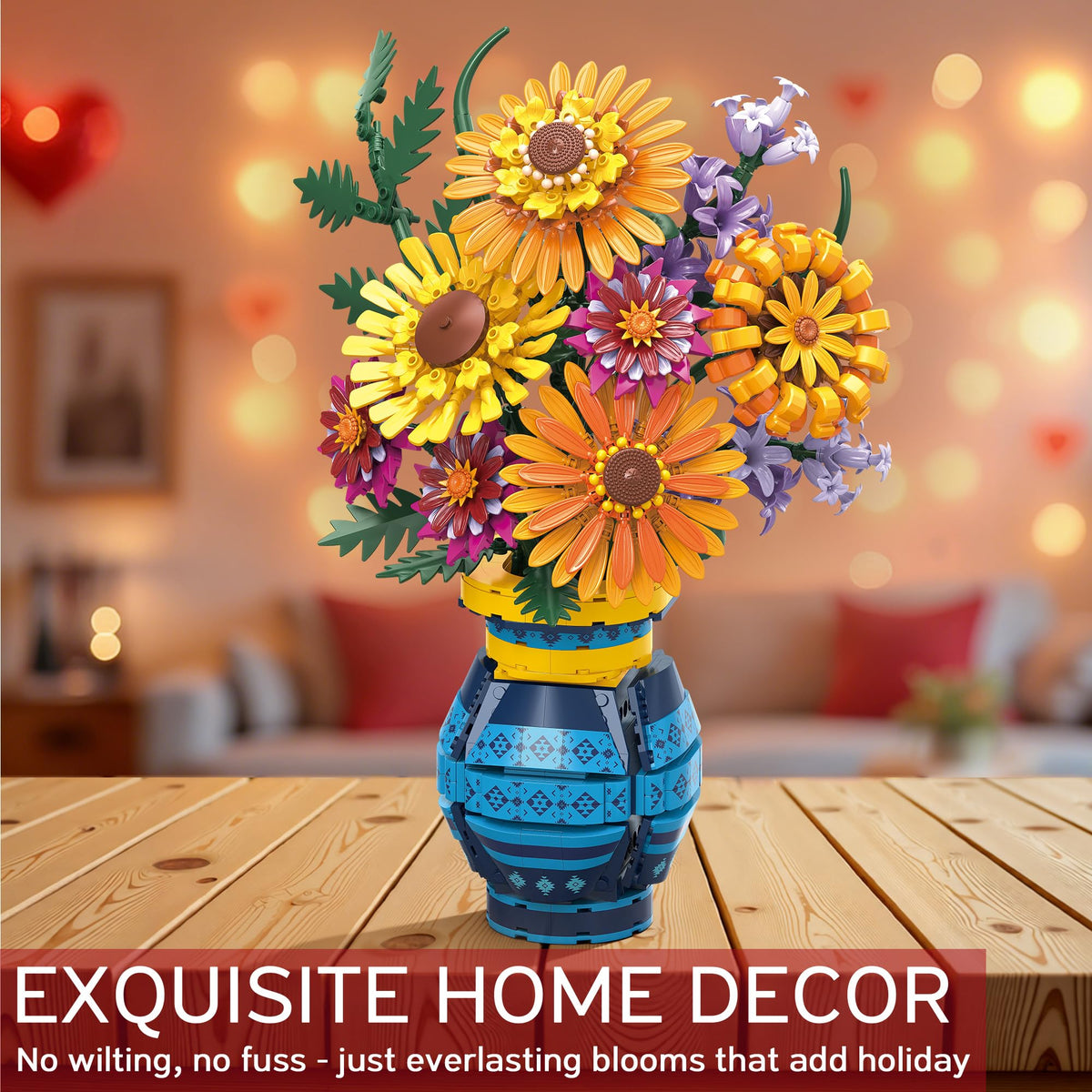 Asoulin flower-building bricks: interactive DIY project for family bonding