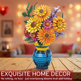 Asoulin flower-building bricks: interactive DIY project for family bonding