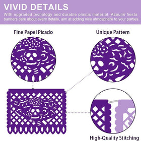 Asoulin Cinco de Mayo banner sun adds outdoor glow for parties