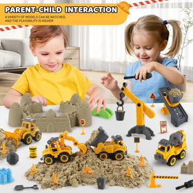 Asoxt crane with rotating arm supports realistic construction role-play.