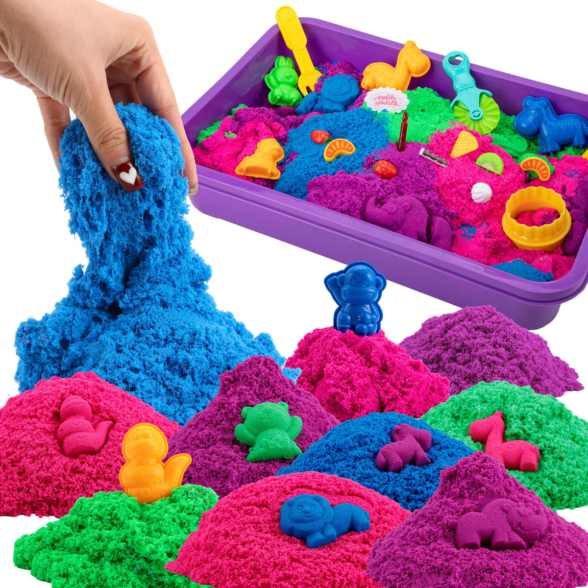 Asoxt sensory bin 43pc kit with sandbox sparks imaginative play