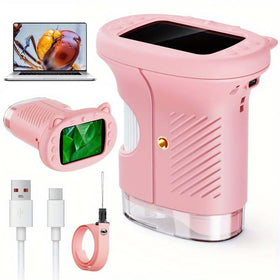 ASPOVEN 1000X handheld microscope front view for kids with exploration-ready design