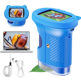 ASPOVEN handheld digital microscope with 4K camera enables close texture exploration.