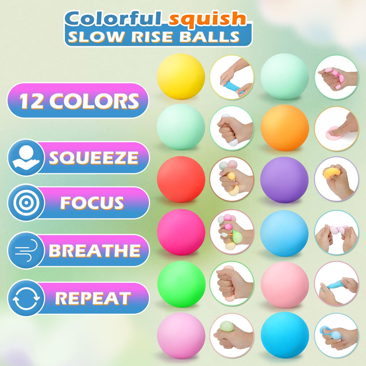 ASPULU sensory bundle with squishies for focus and stress relief