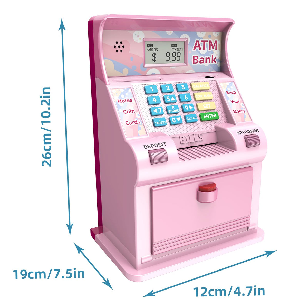 ASRIO ATM piggy bank gift-packaging: a thoughtful educational present for kids.