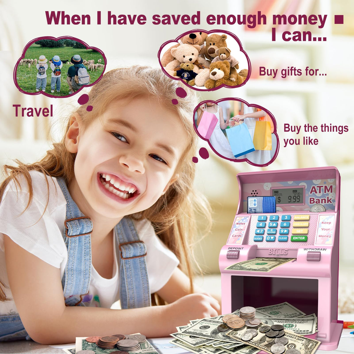 ASRIO ATM piggy bank pin-reset: secure PIN management for young savers.