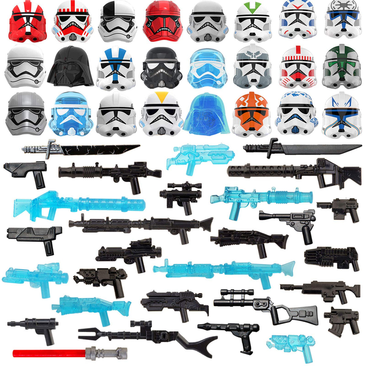 Asrnten PeleusTech helmet set enhances sci-fi minifig look and customization