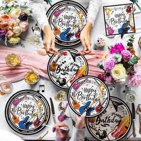 Asrnten XHCYGWY 7-inch paper plates for quick, sturdy party dining