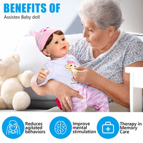 Assistex Reborn Doll lifelike eyes that engage and evoke recognition