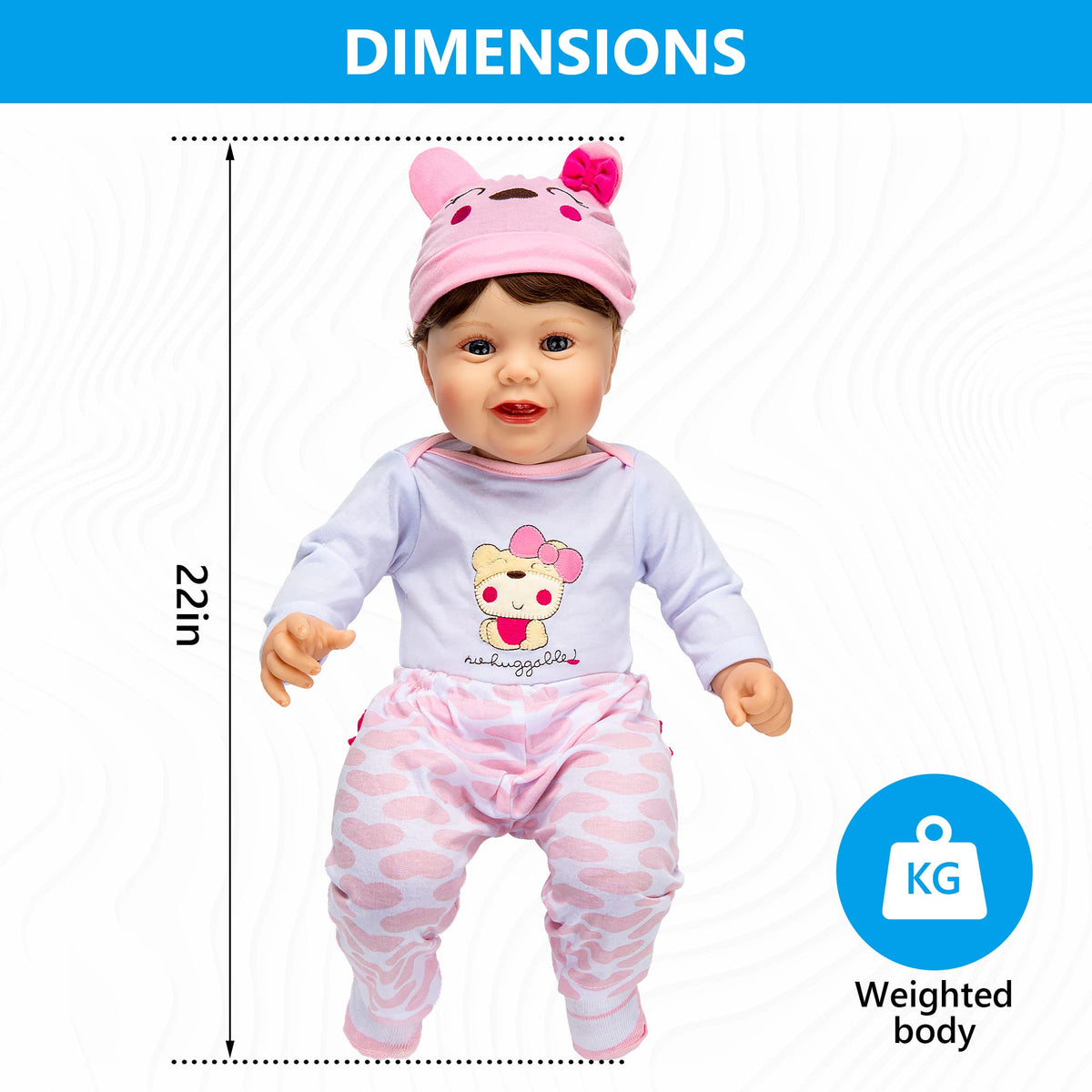 Assistex Reborn Doll soft vinyl skin for a warm, realistic feel