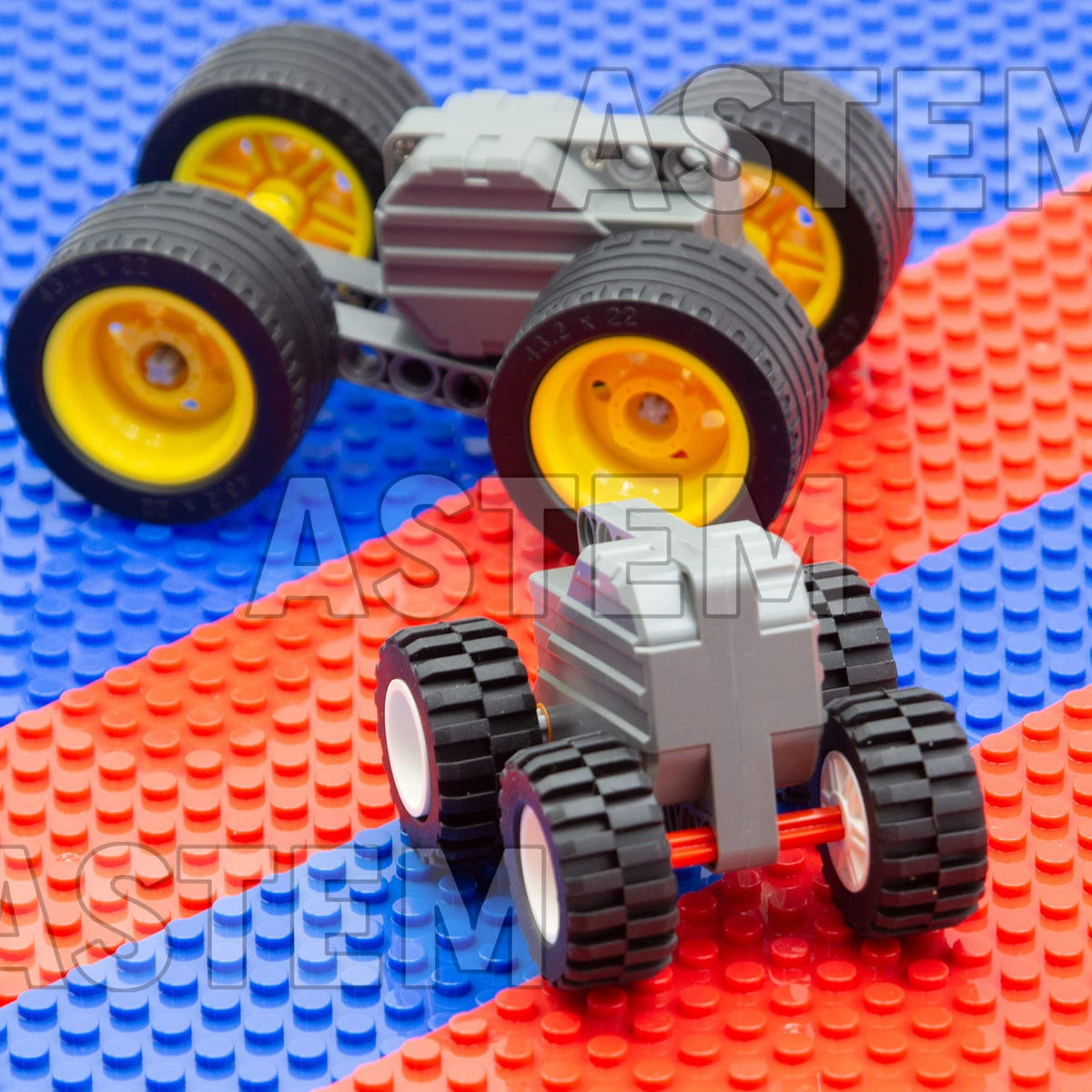 ASTEM parts suitable for robot, car, and crane builds.