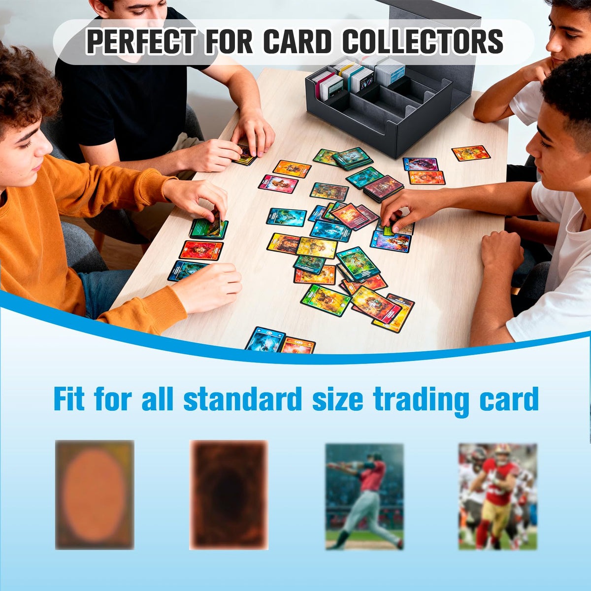 Astrell interior microfiber lining protects cards from scratches and creases.