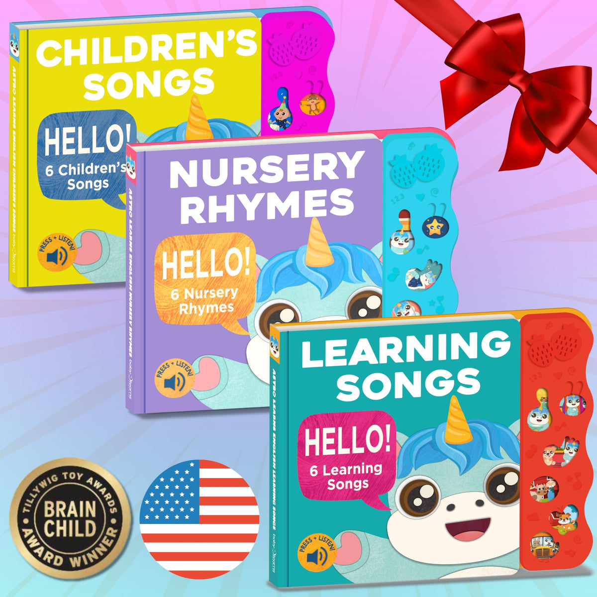 Astro Learns English learning songs gift-ready packaging for gifting