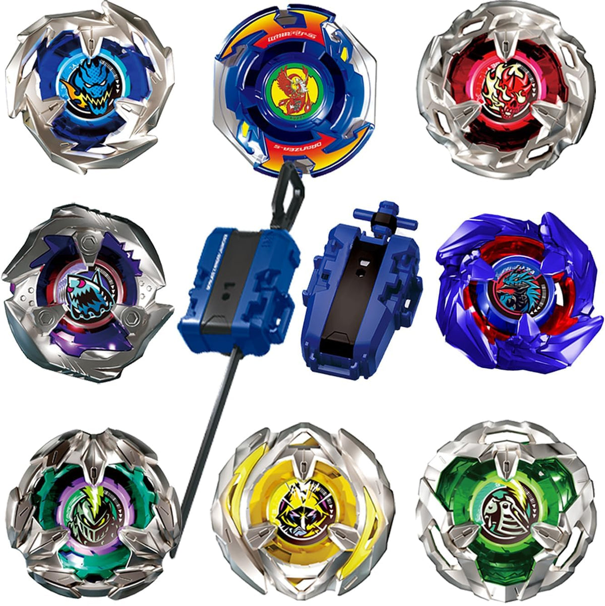 ASVEXKW battling set with spinning tops for exciting duels and bursts.
