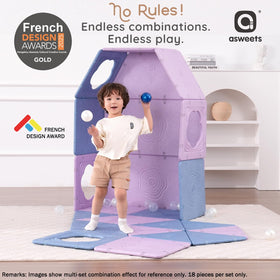 Asweets 18-piece magnetic fort panel 02 supports creative construction and screen-free play.