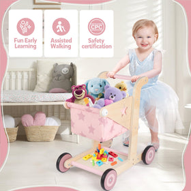 Asweets 2-in-1 walker doll-seat pink for pretend outings with a doll