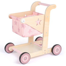 Asweets 2-in-1 walker with toy box in pink, inviting imaginative storage and play