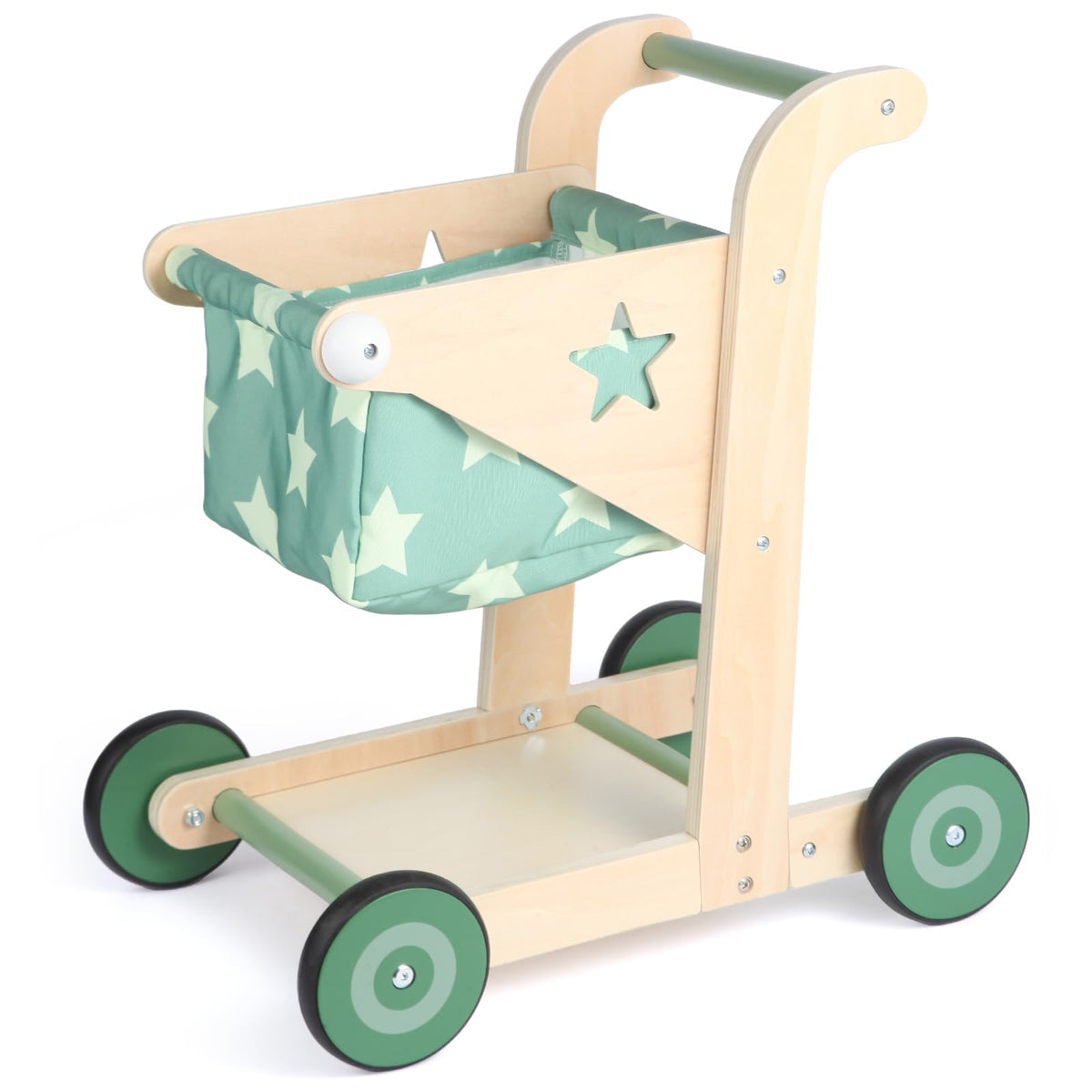 Asweets 2-in-1 wooden walker with toy box for engaging play and tidy storage