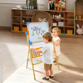 Asweets 3-in-1 easel built with safe wood and non-toxic materials.