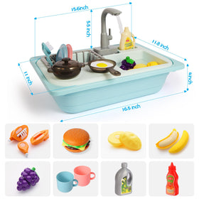 Asweets automatic water circulation system demonstrates realistic flow and safe water play.