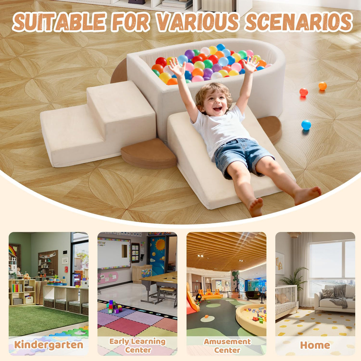 Asweets safety-certified design emphasizes secure indoor play.