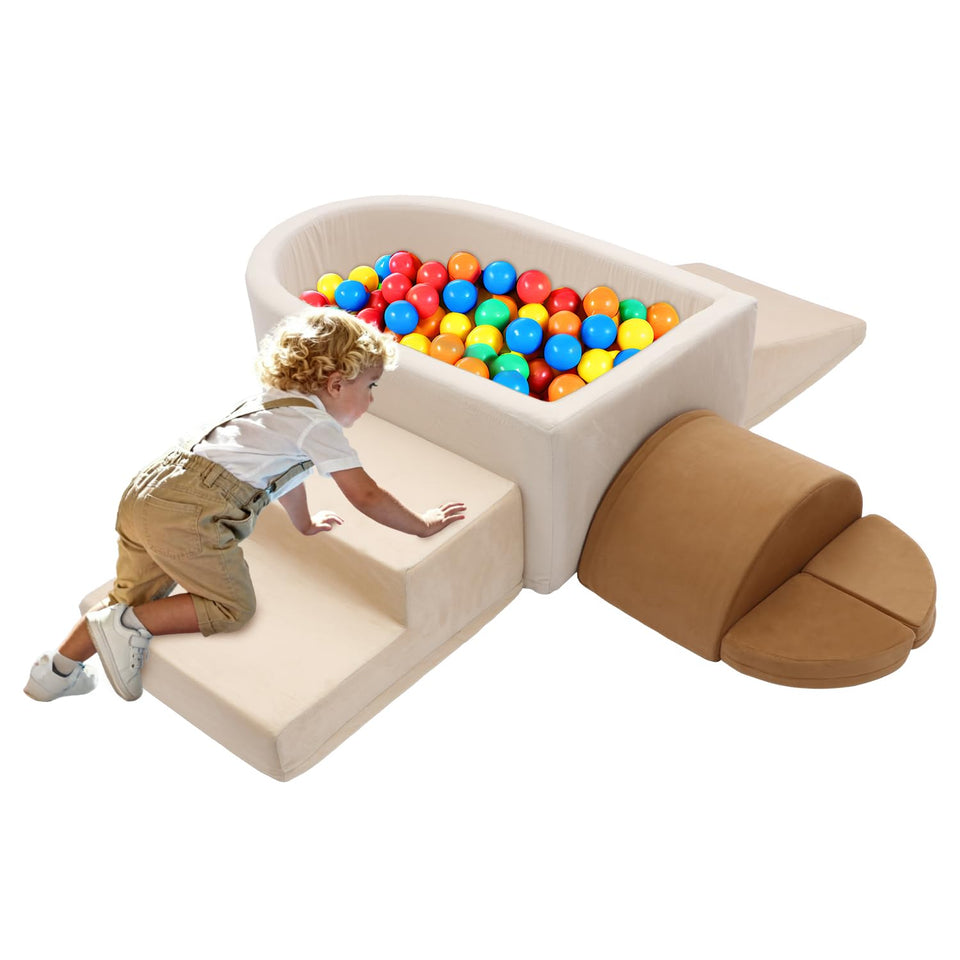 Asweets ball pit scene shows versatile play and sensory exploration.