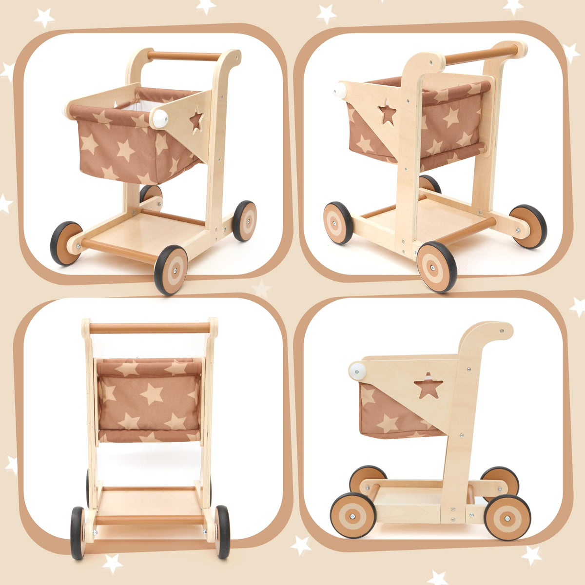 Asweets brown finish walker complements any room and supports mobility