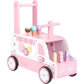 Asweets ice cream theme walker front view shows the engaging design for first steps and friendly colors