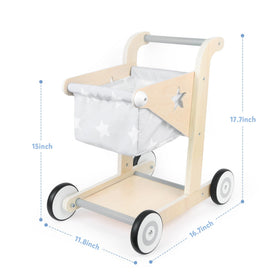 Asweets push-pull doll stroller gray for pretend shopping