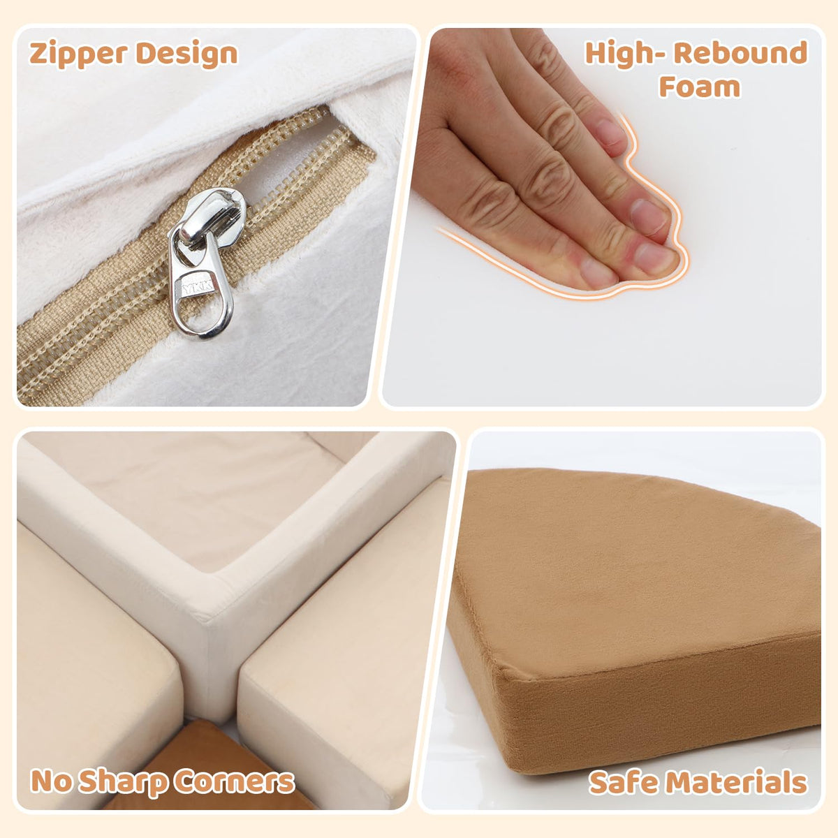 Asweets removable, washable fabric cover simplifies cleaning.