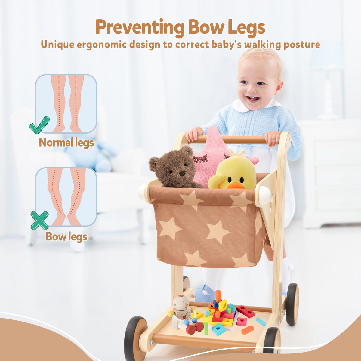 Asweets shopping cart style stroller supporting imaginative play